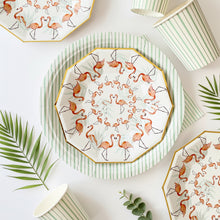 Load image into Gallery viewer, Mint Fine Stripes Plates (Set of 8)
