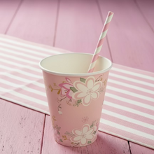 Load image into Gallery viewer, Pink Flowers Cups (Set of 8)