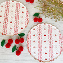 Load image into Gallery viewer, Cherry Coquette Large Plates 10" (8 pack)