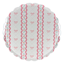 Load image into Gallery viewer, coquette_pink_bows flowers big_plate