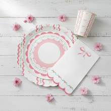 Load image into Gallery viewer, Pink Bow Coquette Large Plates 10" (8 pack)