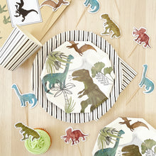Load image into Gallery viewer, Black and White Fine Stripes Plates (Set of 8)