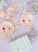 Load image into Gallery viewer, Fairy Party Favor Bags (Set of 8) – Mint, Peach & Lavender Gift Bags with Butterflies and Dragonflies for Girls Birthday, Garden, and Fairy-Themed Parties