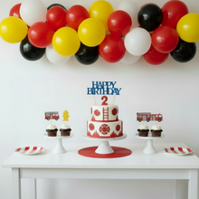 Load image into Gallery viewer, firetruck party decor balloons diy arch