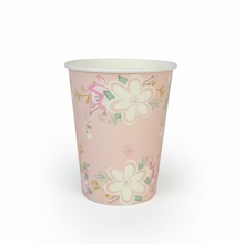Load image into Gallery viewer, Pink Flowers Cups (Set of 8)