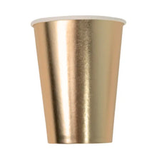 Load image into Gallery viewer, Gold Paper Cups 12oz (8 Pack)