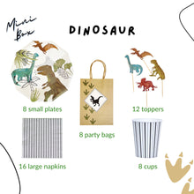Load image into Gallery viewer, Dinosaur Party Supplies in a Box