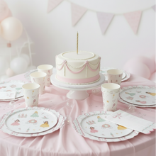 Load image into Gallery viewer, paper plates and napkins with princess and bows