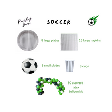 Load image into Gallery viewer, Soccer Party Supplies in a Box