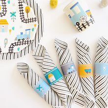 Load image into Gallery viewer, train party napkin rings free printable