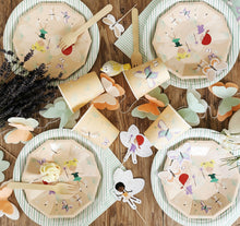 Load image into Gallery viewer, Mint Fine Stripes Plates (Set of 8) - Pooka Party
