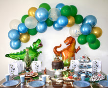 Load image into Gallery viewer, Forest Green Gold and Blue Balloon Garland Kit - Pooka Party