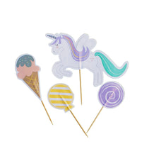 Load image into Gallery viewer, Unicorn and candy Toppers - Pooka Party
