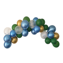 Load image into Gallery viewer, Forest Green, Gold and Blue Balloon Arch Kit - Pooka Party