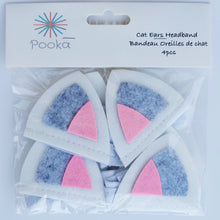 Load image into Gallery viewer, white Cat ears headband - Pooka Party