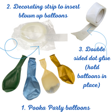 Load image into Gallery viewer, Forest Green Gold and Blue Balloon Garland Kit - Pooka Party
