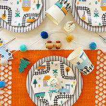 Load image into Gallery viewer, Vintage Steam Train Party Plates - Pooka Party