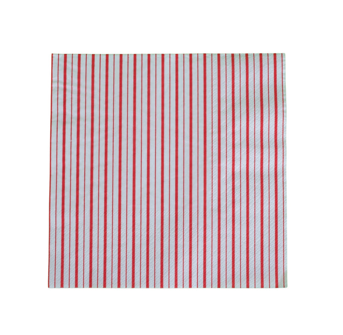 striped white and red paper napkins - Pooka Party