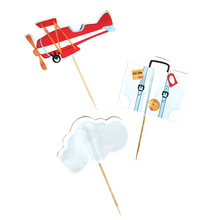 Load image into Gallery viewer, Airplane Toppers (Set of 12) - Pooka Party
