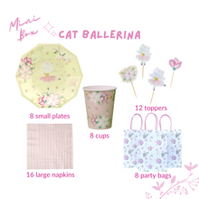 Load image into Gallery viewer, Cat Ballerina Party Supplies in a Box - Pooka Party
