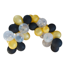 Load image into Gallery viewer, Black and Gold Balloon Garland Kit - Pooka Party