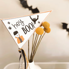 Load image into Gallery viewer, Cute Dracula Mummy Pumpkin Halloween Pennant Flag & Cutout Printables - Pooka Party