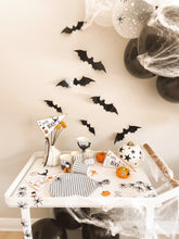 Load image into Gallery viewer, Cute Dracula Mummy Pumpkin Halloween Pennant Flag & Cutout Printables - Pooka Party
