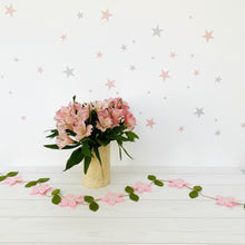 Load image into Gallery viewer, Stars Reusable Wall Decal - Pink & Grey (66 Pcs) - Pooka Party