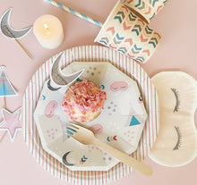 Load image into Gallery viewer, Pink Fine Stripes Plates (Set of 8) - Pooka Party