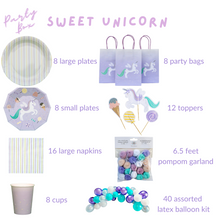 Load image into Gallery viewer, Sweet Unicorn Party Supplies in a Box - Pooka Party