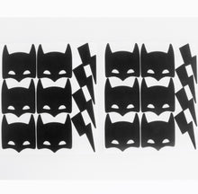 Load image into Gallery viewer, Super Heroes Wall Decal - Black (20 Pcs) - Pooka Party
