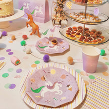 Load image into Gallery viewer, Multicolor Fine Stripes Plates (Set of 8)
