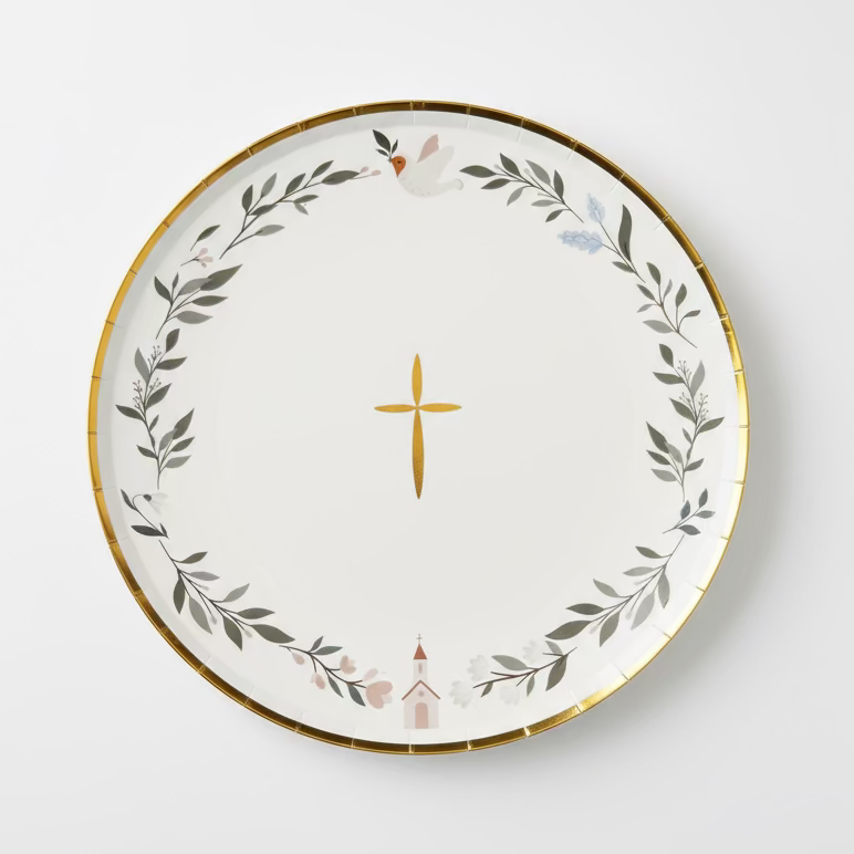 Religious Eucalyptus Dessert Plates 8