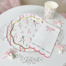 Load image into Gallery viewer, ballet themed party plates in pink for girls birthday
