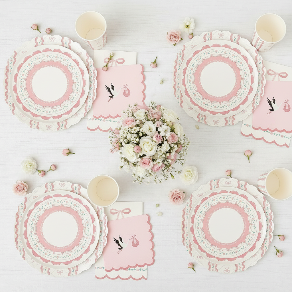 Baby Shower Pink Party Supplies in a Box