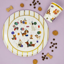 Load image into Gallery viewer, Decorative plate with colorful animal illustrations on a white background
