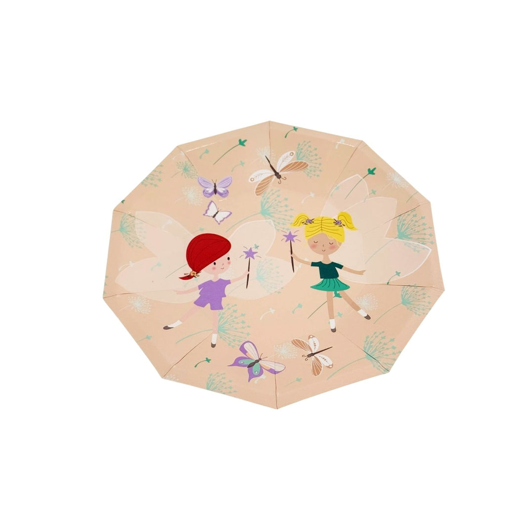 Fairy Party Plates – Enchanted Garden Small Plates for Girls Birthday & Tea Party (Set of 8)