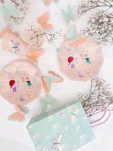 Load image into Gallery viewer, Fairy Party Favor Bags (Set of 8) – Mint, Peach &amp; Lavender Gift Bags with Butterflies and Dragonflies for Girls Birthday, Garden, and Fairy-Themed Parties
