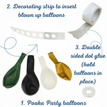 Load image into Gallery viewer, Soccer Balloon Garland Arch Kit: Green, Black &amp; White Sports Party Decor
