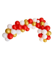 Load image into Gallery viewer, Baseball Balloon Garland Arch Kit: Red, Gold &amp; White Sports Party Decoration
