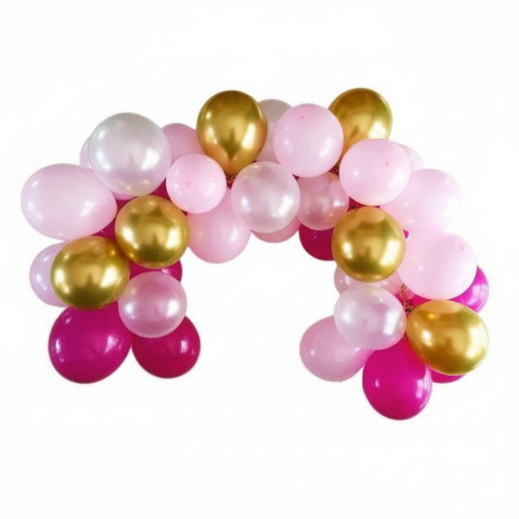 Pink Blend & gold Balloon Garland Kit