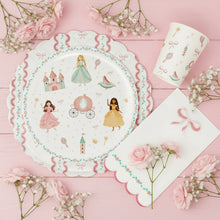 Load image into Gallery viewer, princess_plates_wooden_pink_table
