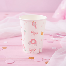 Load image into Gallery viewer, Paper cup with princess-themed design
