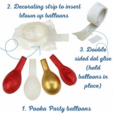 Load image into Gallery viewer, Baseball Balloon Garland Arch Kit: Red, Gold &amp; White Sports Party Decoration
