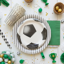 Load image into Gallery viewer, Soccer Party Dessert Plates 7&quot; (Set of 8)
