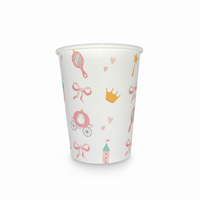 Whimsical Princess 9oz Paper Cups – Fairy-Tale Party Tableware