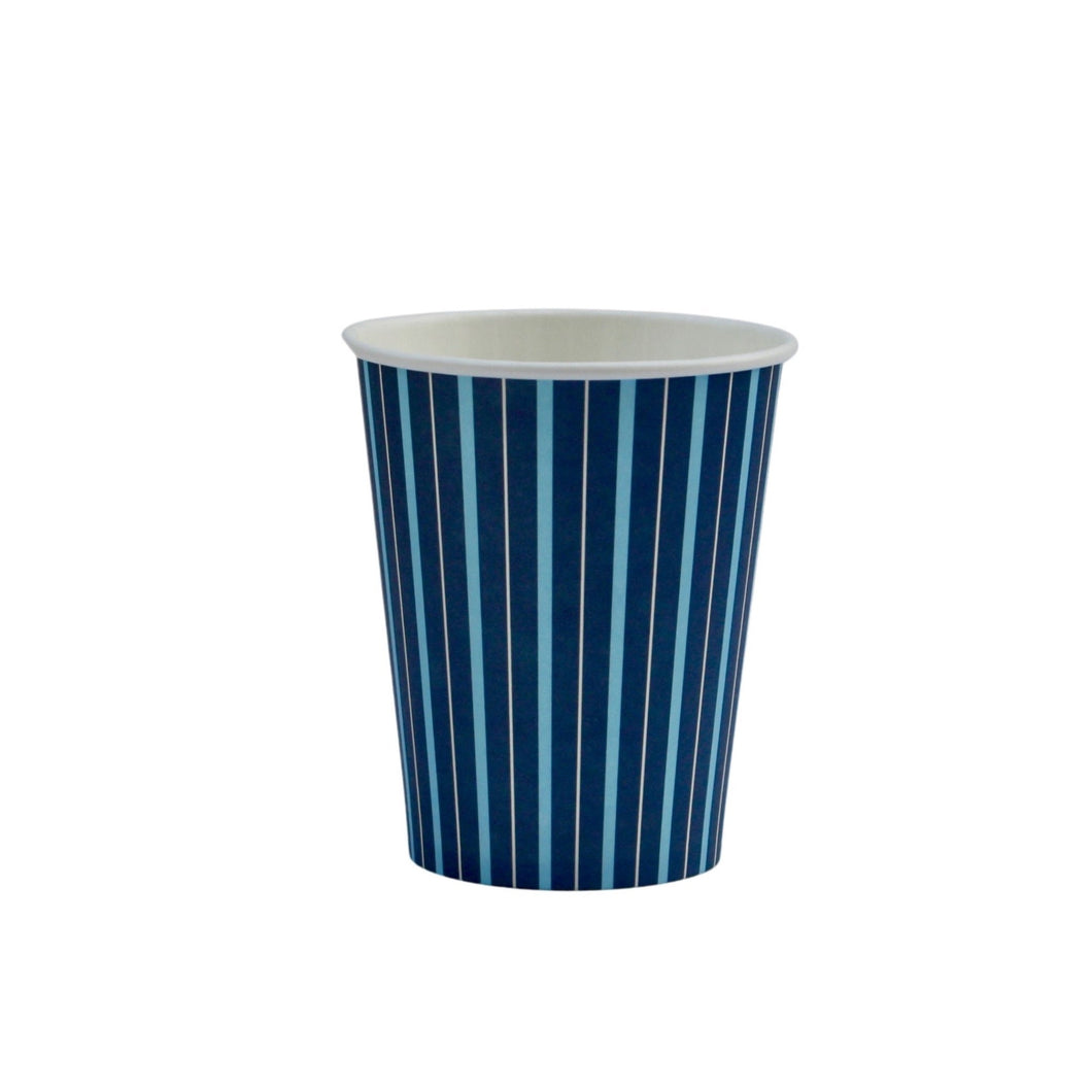 light blue and navy blue paper cups - Pooka Party