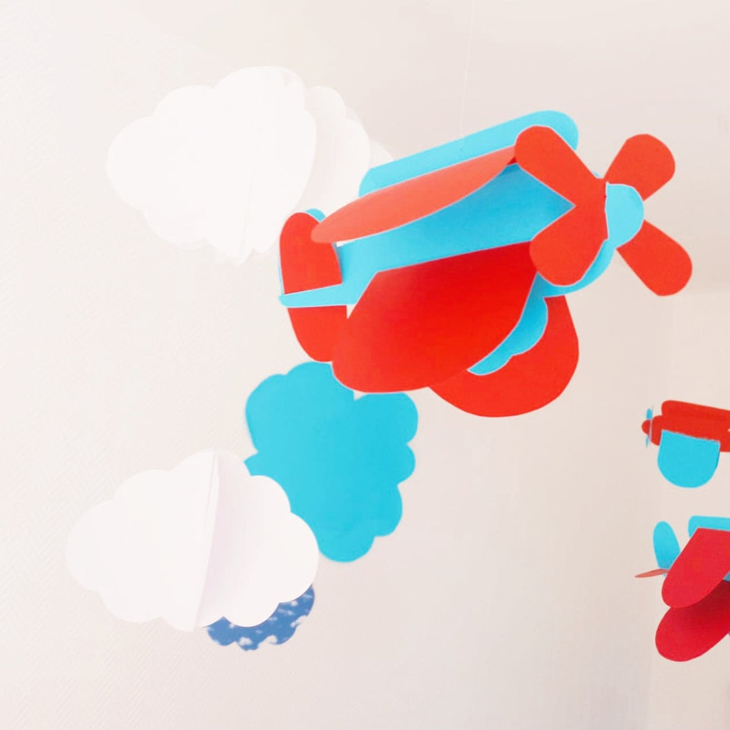 3D Airplane and Cloud Printable - Pooka Party