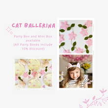 Load image into Gallery viewer, Cat Ballerina Party Supplies in a Box - Pooka Party
