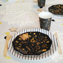 Load image into Gallery viewer, Galaxias Stars and Planets Napkins, plates, cups - Pooka Party
